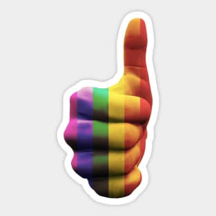 Rainbow Thumbs Up Sticker